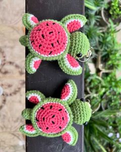 Handmade Crochet Turtle Keychain 😍