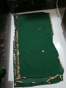 Green Embellished Garara Suit