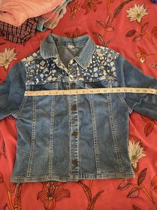 Denim Jacket with Unique Print