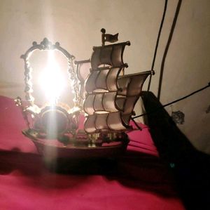 Vintage Ship Lamp Showpiece