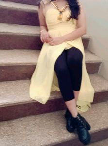 Yellow Beautiful One Piece Dress ❤