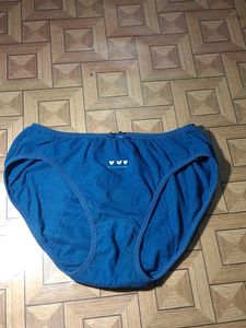 Comfortable Blue Briefs with Heart Detail