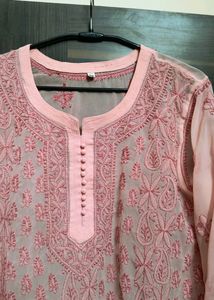 SHEER CHIKENKARI HANDWORKED