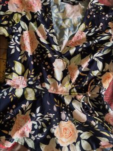 Floral Print Peplum Top