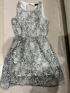 Stylish Black & White Printed Dress