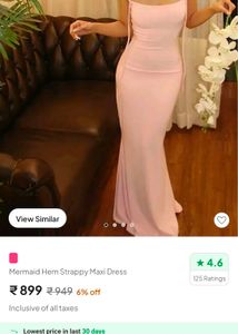 Pink Maxi bodycon Dress