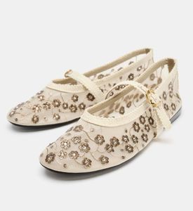 Zara mesh flats