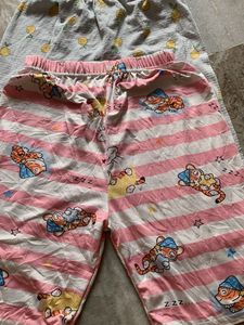 2 Cute Cartoon Pajama Shorts Set