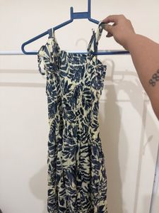 Free-size Boho Leaf Print Maxi Dress
