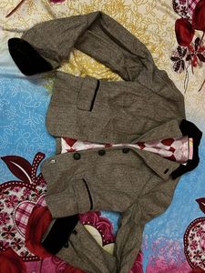 Classic Tweed Blazer with Velvet Trim