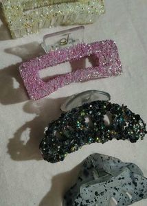 Sparkly Hair Claw Clips Set