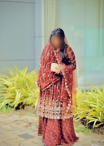 Elegant Maroon Embroidered Lehenga Choli Set