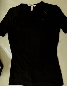 Classic h&m Black Fitted T-Shirt