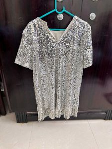 Sparkling Sequin Fringe Dress