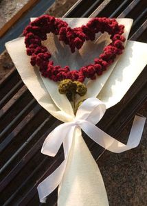 Handmade Crocheted Heart Bouquet