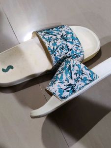 Solethreads Blue &amp; White Slides