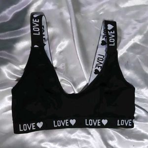 Black Thong with "LOVE panty