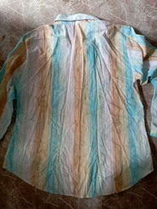 Pastel Chevron Stripe Button-Up Shirt