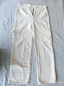 Cream Cargo Pants