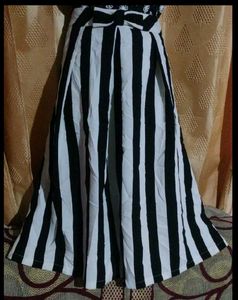striped skirt and dress combo