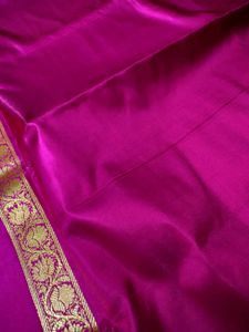 New Katan Vibrant Magenta Pink Banarasi Silk Saree