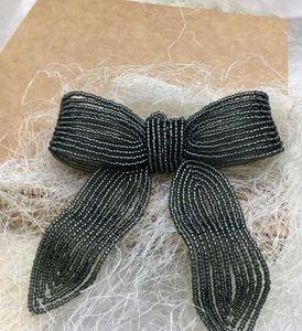 Beaded Bow Hair Clip
