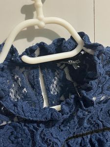 Lace Top With Ruffles