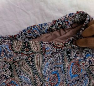 Fig Paisley Print Culottes with Insert Pockets