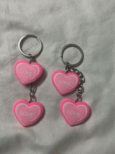 Love Heart Keychains - 2