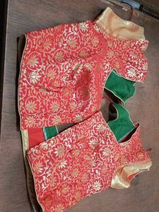 Red Brocade Blouse