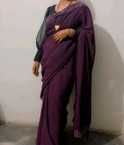 Purple Saree For Women/Girls