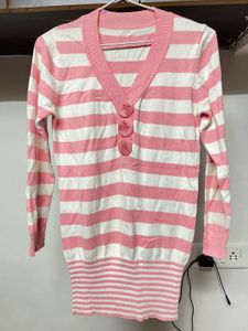 Striped Button Sweater🩷🩷