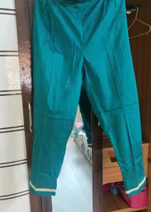Binshan Teal Embroidered Kurta Set