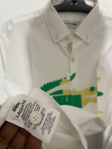 New Lacoste Slim Fit Men's White Shirt