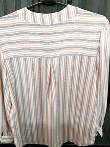 Madame Striped V-Neck Shirt style Top
