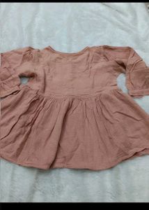 Peach Embroidered Top tunic