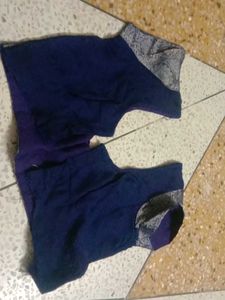 Navy Blue Saree with Floral Print