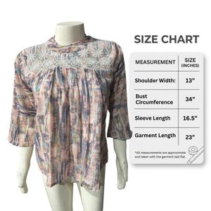 Stylish Printed Kurti with Lace Detail