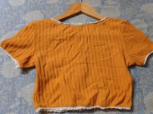 Cute Mustard Cropped Top