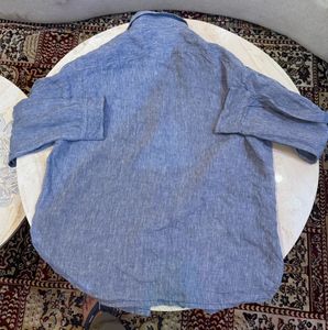 celio Men's Blue Linen Shirt