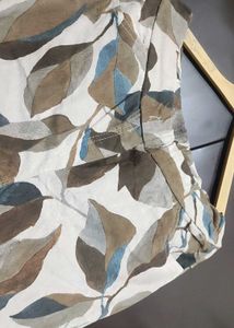 Light Olive Leaves Printed Trouser Pant 32 Waist