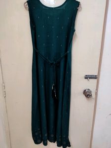 Green Party Wear Gown #onepice