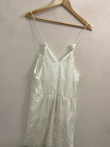 Elegant White Lace Mini Dress