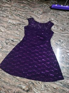 Sparkly Purple Lace Dress