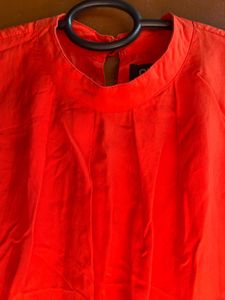 Bright Orange Tiered Dress