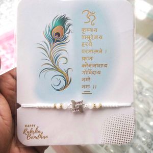 Pure Silver Raksha Bandhan Swastik Rakhi