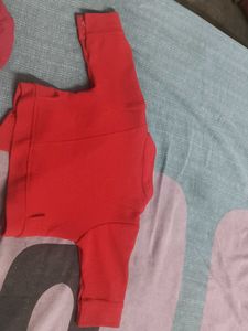 Red Ethnic Jacket with Gold Buttons
