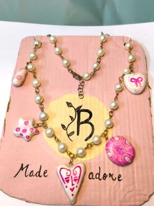 Charming Beaded Necklace with Charms