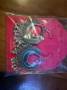 Boho Jhumka Earrings &amp; Pearl bracelet