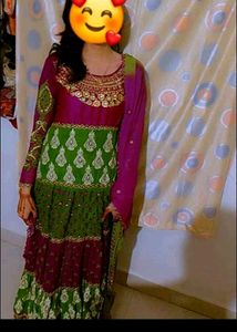 “Beautiful Multicolor anarkali dress fast sell